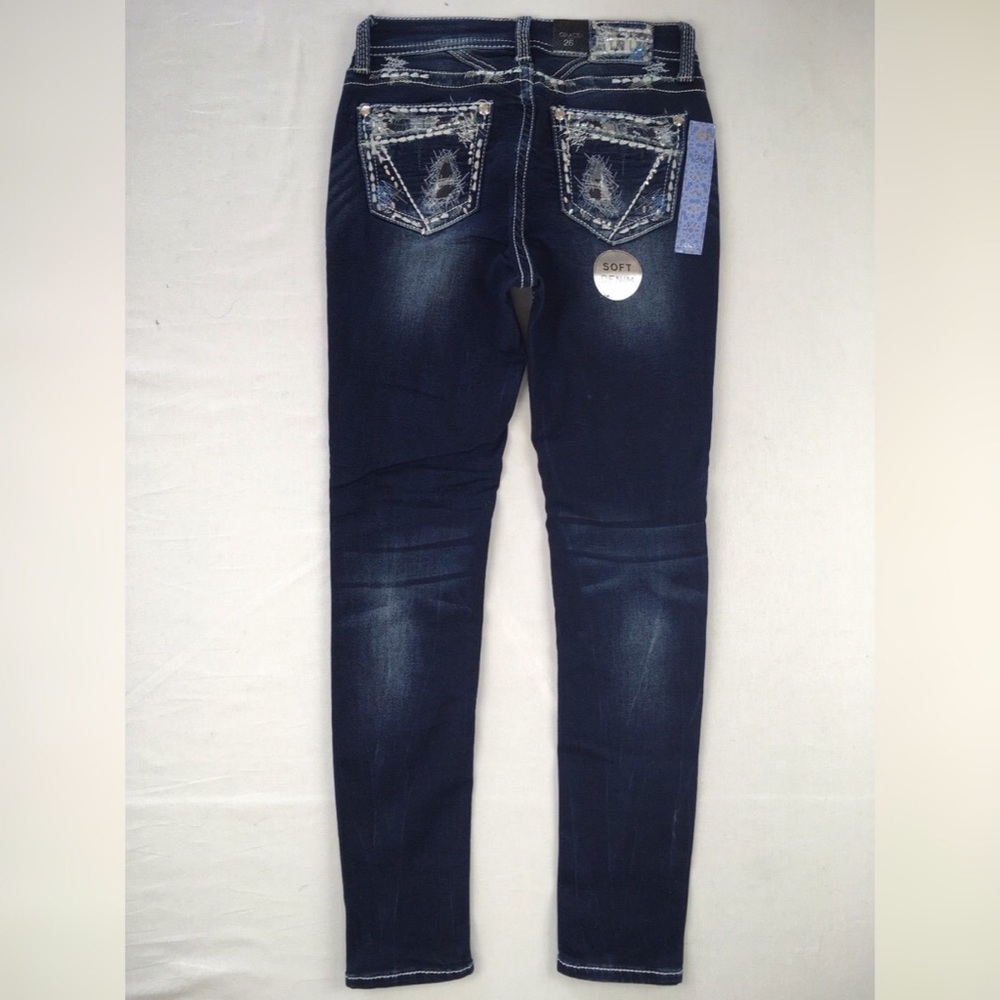 GRACE IN LA Mid Rise Easy Skinny Jeans FINAL PRICE - Picture 5 of 7